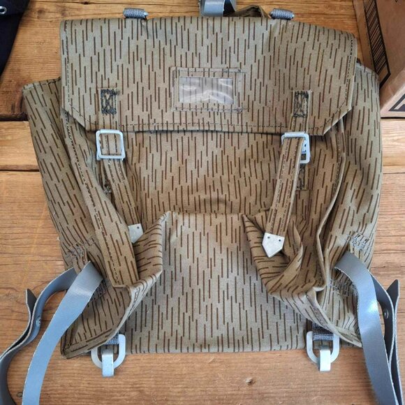 Source Unknown | Bags | Vintage East German Rain Pattern Backpack ...